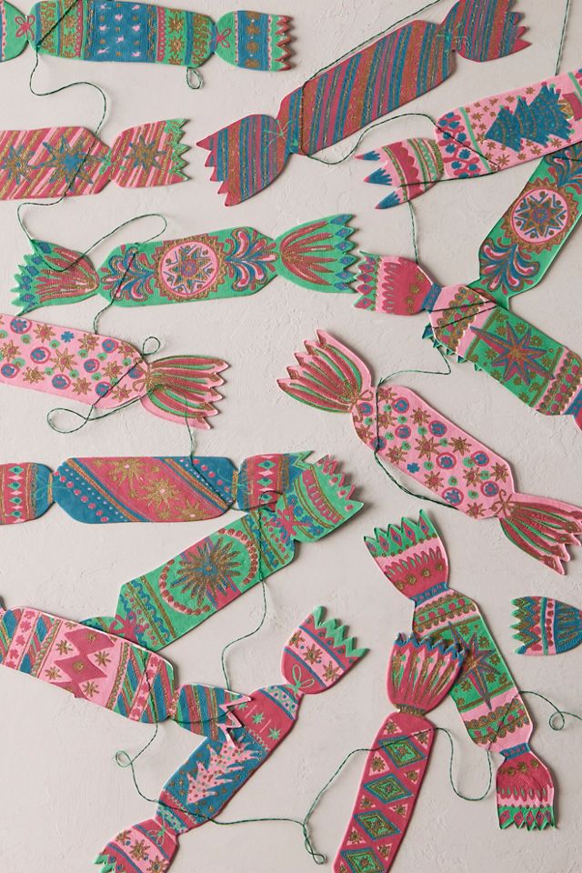Christmas Crackers Sewn Garland #1