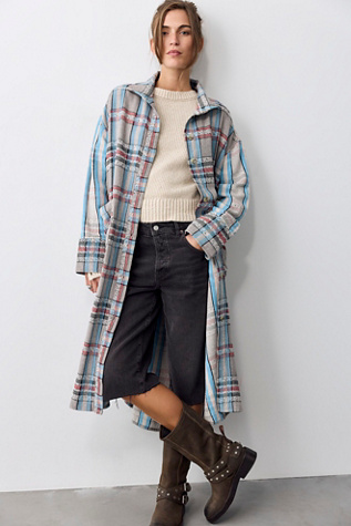 We The Free Sierra Plaid Maxi Shirt