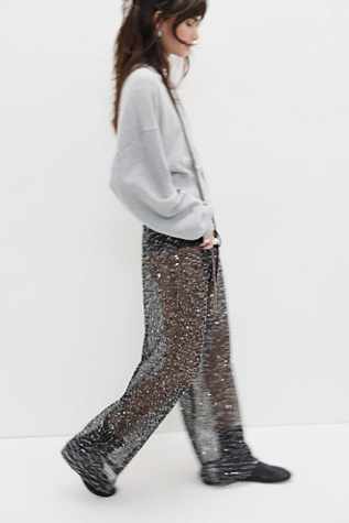 Pull-On Sequin Pants
