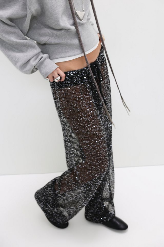 Pull-On Sequin Pants #3