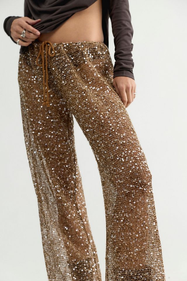 Pull-On Sequin Pants #3