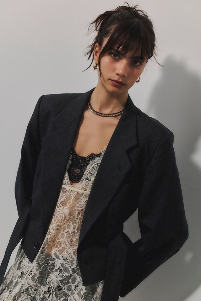Havre Studio Cropped Belted Blazer #3