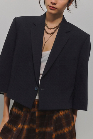 Havre Studio Cropped Boxy Blazer by Free People