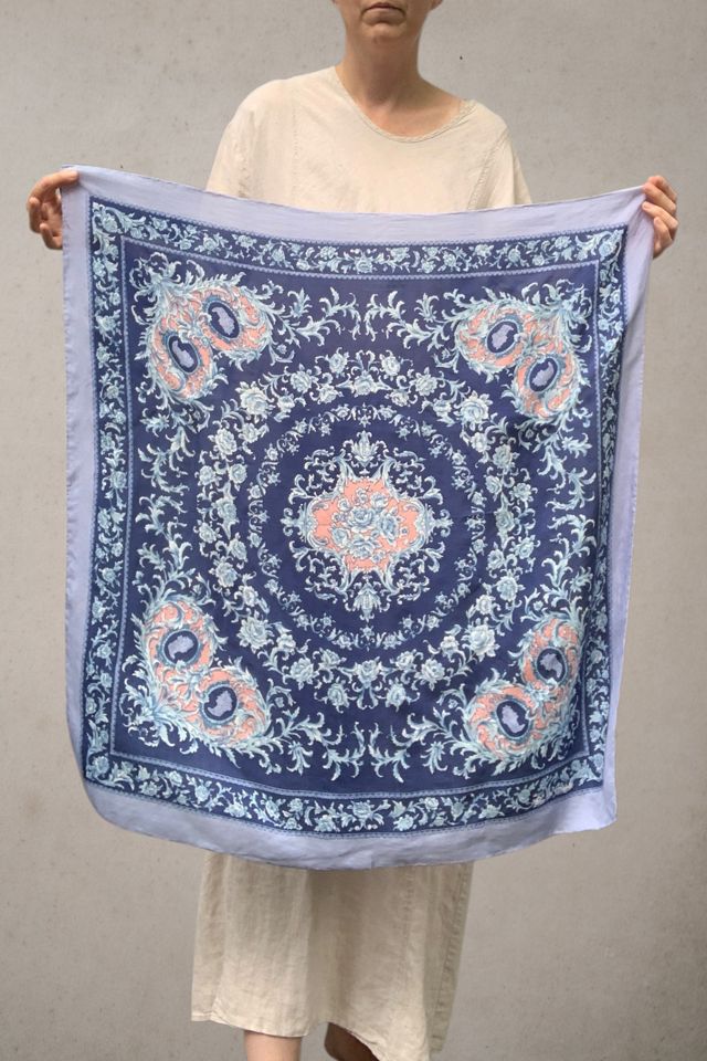 Vintage Floral Silk Scarf with Hand Rolled Edges Selected by SharpLilTeeth #3