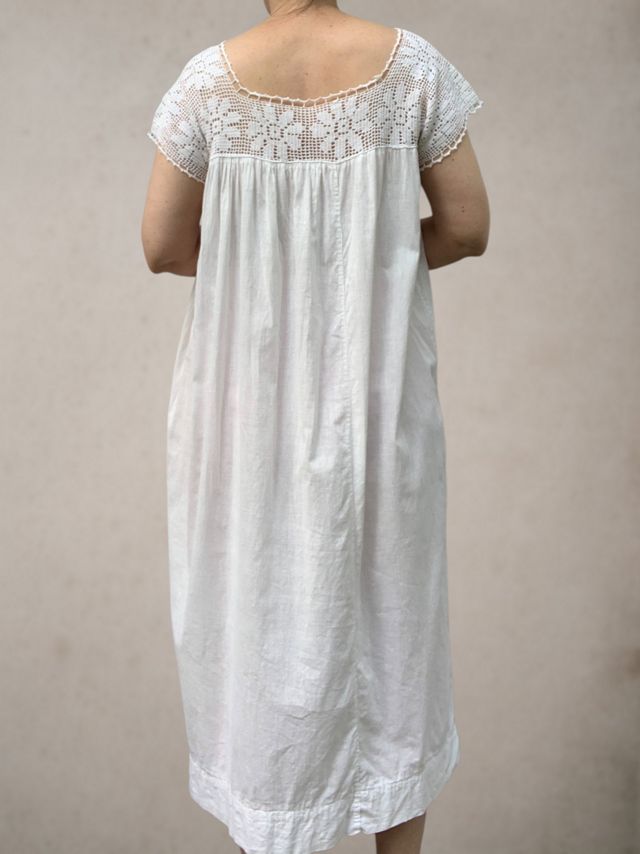 Antique Hand Crochet Cotton Gauze Dress  Selected by SharpLilTeeth #2