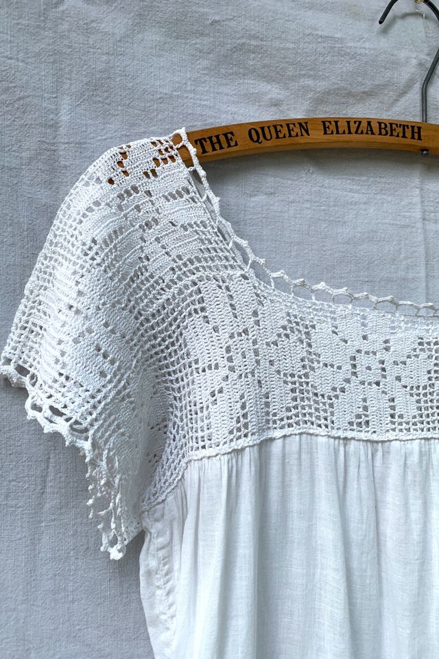 Antique Hand Crochet Cotton Gauze Dress  Selected by SharpLilTeeth #3