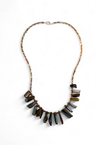 Vintage Handmade Tiger's Eye Statement Necklace Selected by SharpLilTeeth