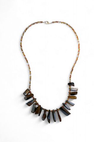 Vintage Handmade Tiger's Eye Statement Necklace Selected by SharpLilTeeth