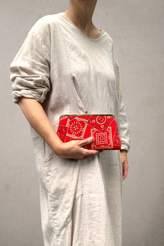 Vintage Bandana Print Kiss Lock Clutch Selected by SharpLilTeeth #3