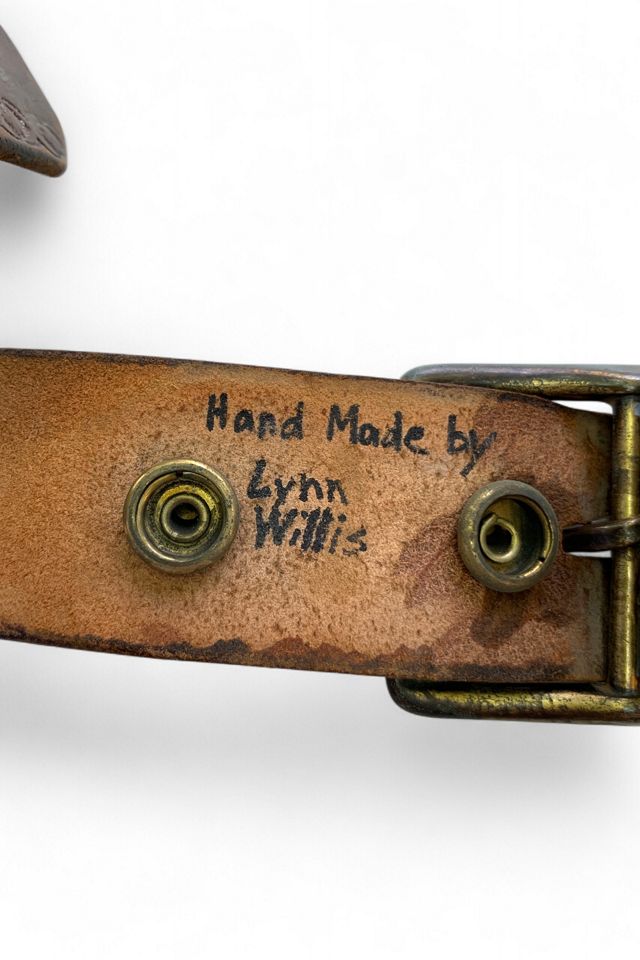 Vintage 1970s Handmade Tooled Leather Belt Selected by SharpLilTeeth #3