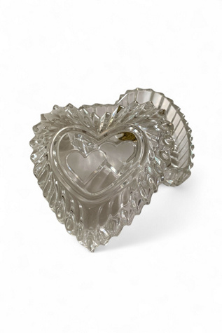 Vintage Heart-Shaped Crystal Jewelry Box Selected by SharpLilTeeth