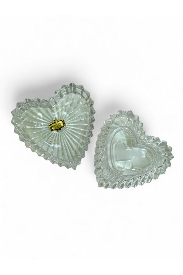 Vintage Heart-Shaped Crystal Jewelry Box Selected by SharpLilTeeth #1