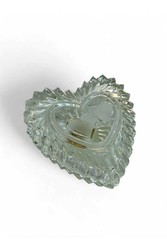 Vintage Heart-Shaped Crystal Jewelry Box Selected by SharpLilTeeth #3