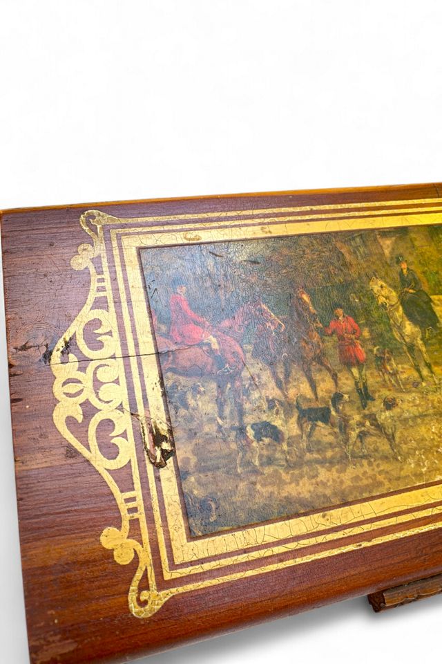 Vintage Mid-Century Equestrian Wooden Jewelry Box Selected by SharpLilTeeth #1