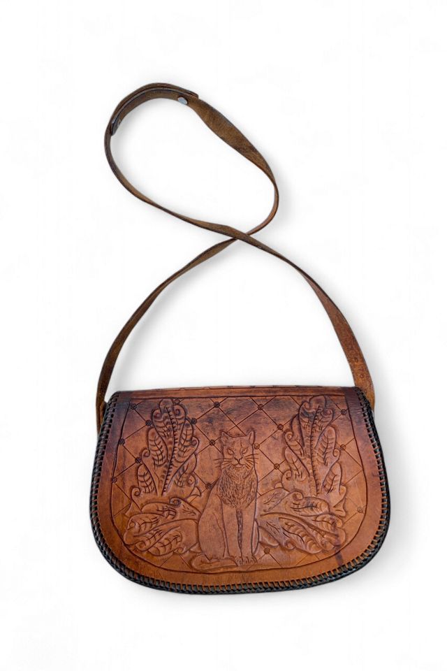 Vintage Tooled Leather Shoulder Bag Selected by SharpLilTeeth #1