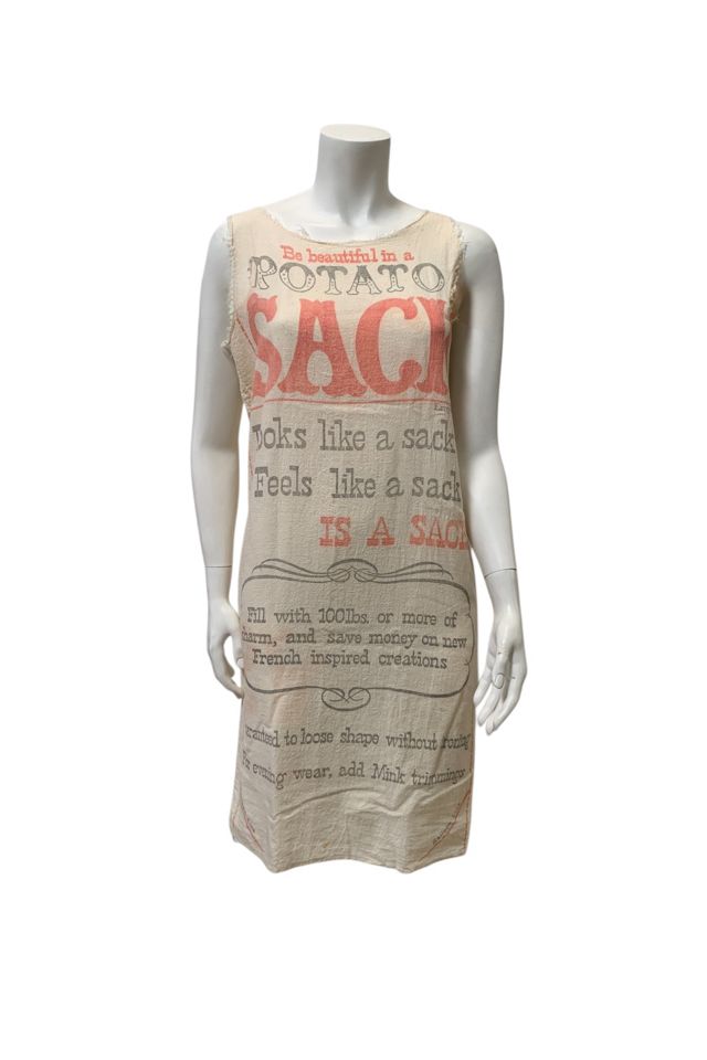 Vintage 1960s Novelty Potato Sack Dress Selected by SharpLilTeeth #3