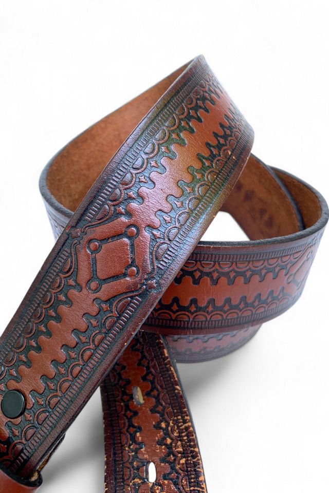 Vintage Tooled Leather Belt Selected by SharpLilTeeth #1