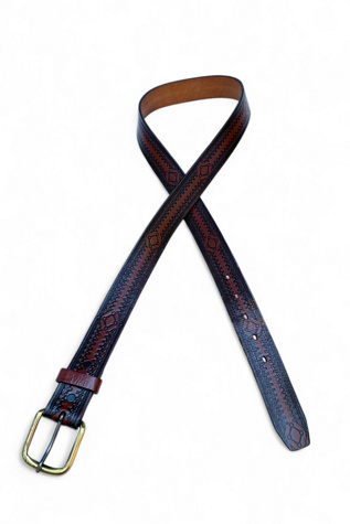 Женский ремень SharpLilTeeth Vintage Tooled Leather Belt Selected, цвет: Коричневый — фото 3