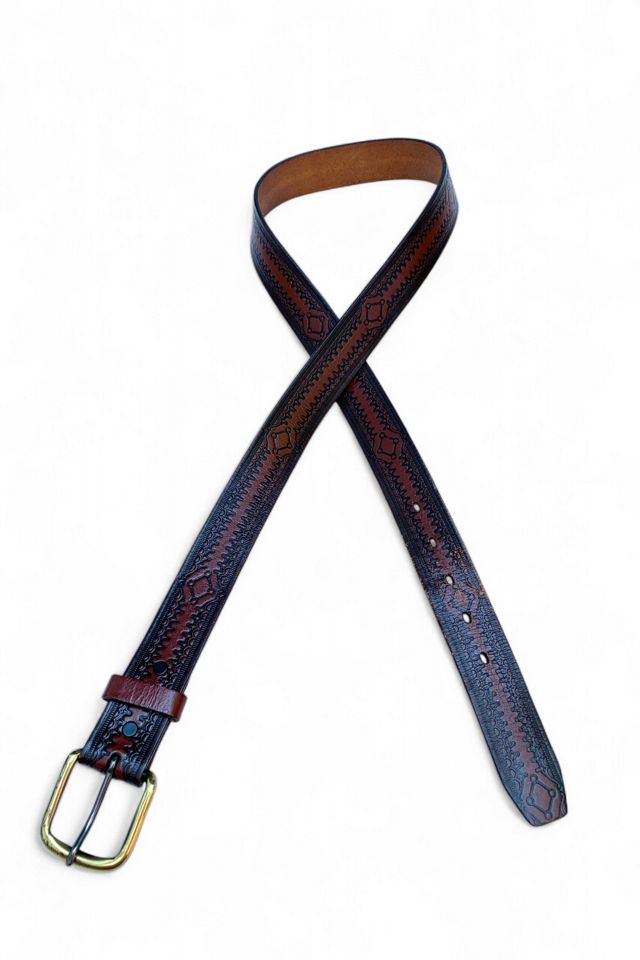 Vintage Tooled Leather Belt Selected by SharpLilTeeth #2