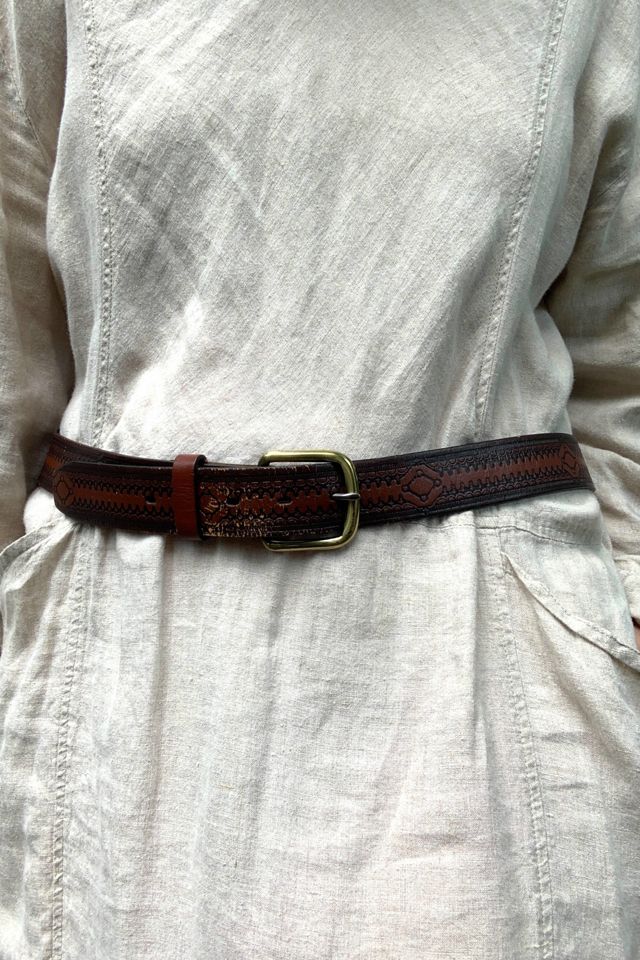 Vintage Tooled Leather Belt Selected by SharpLilTeeth #3