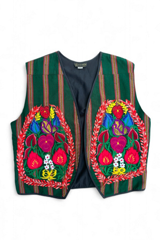 Vintage Woven Floral Embroidered Vest Selected by SharpLilTeeth