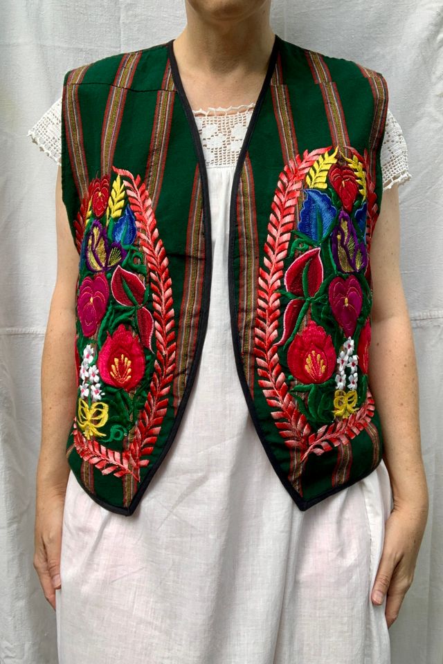Vintage Woven Floral Embroidered Vest Selected by SharpLilTeeth #1