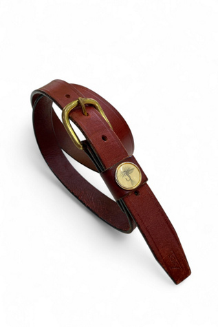Vintage Burgundy Leather Belt Selected by SharpLilTeeth