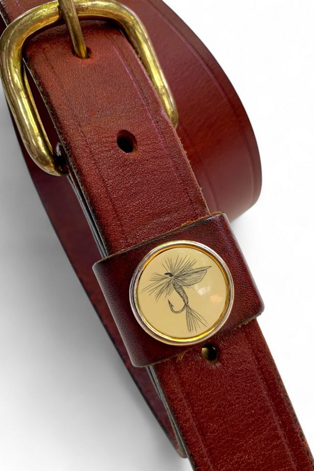 Vintage Burgundy Leather Belt Selected by SharpLilTeeth #1