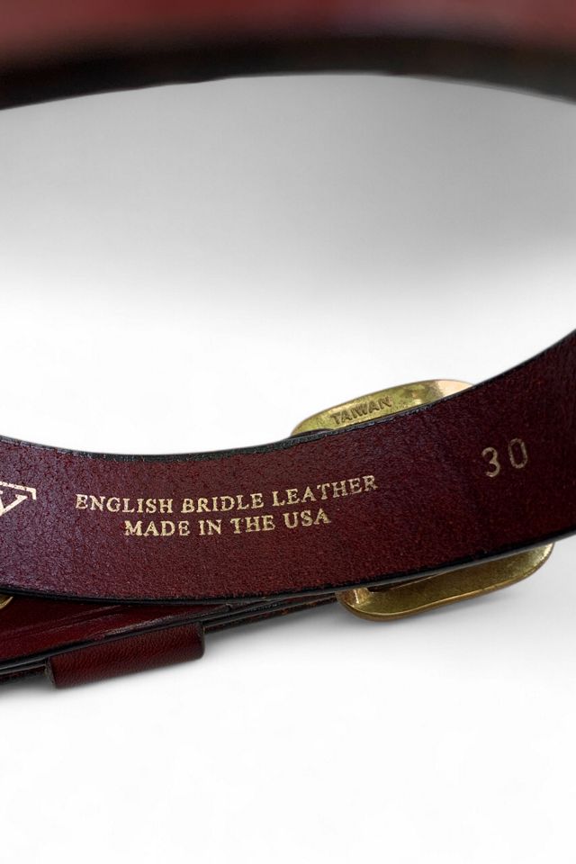 Vintage Burgundy Leather Belt Selected by SharpLilTeeth #2