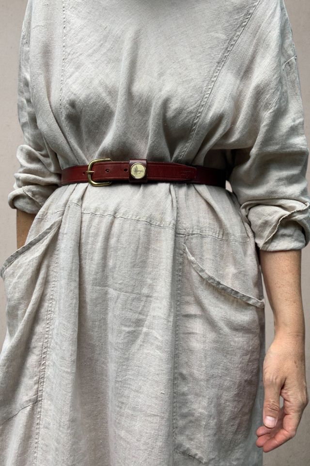 Vintage Burgundy Leather Belt Selected by SharpLilTeeth #3