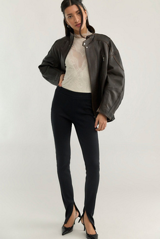 Kimmie Slim Knit Pull-On Pants