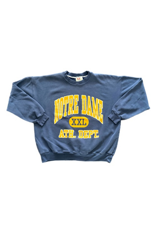 1990's Notre Dame Sweatshirt Selected By Villains Vintage