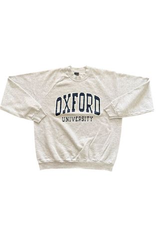 1980's Oxford University Sweatshirt Selected By Villains Vintage