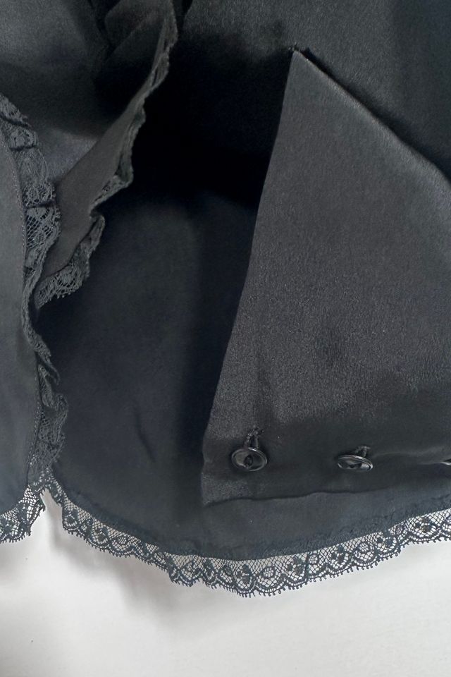 Vintage Silk Black Lacey Romper Selected by KA.TL.AK #2