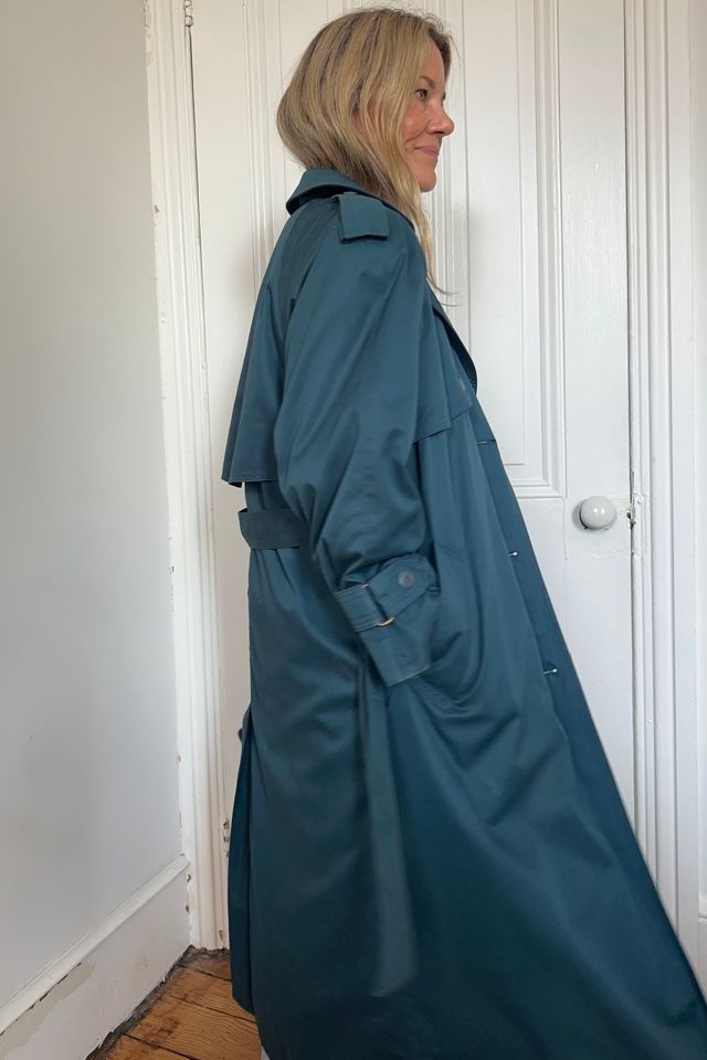 Vintage Teal Colored Classic London Fog Trench with Zip Out Lining Selected by KA.TL.AK #2