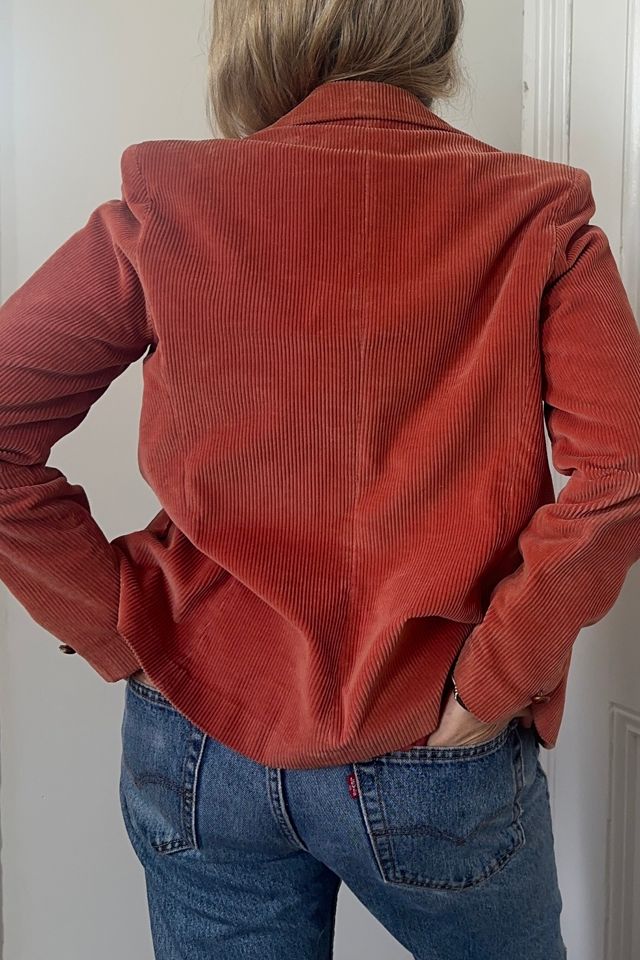 Vintage 80’s Paprika Colored Wide Wale Corduroy Blazer Selected by KA.TL.AK #1