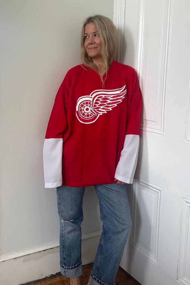 Vintage V-Neck Detroit Red Wings Hockey Jersey Selected by KA.TL.AK #1