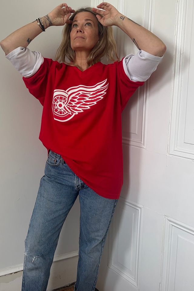 Vintage V-Neck Detroit Red Wings Hockey Jersey Selected by KA.TL.AK #2