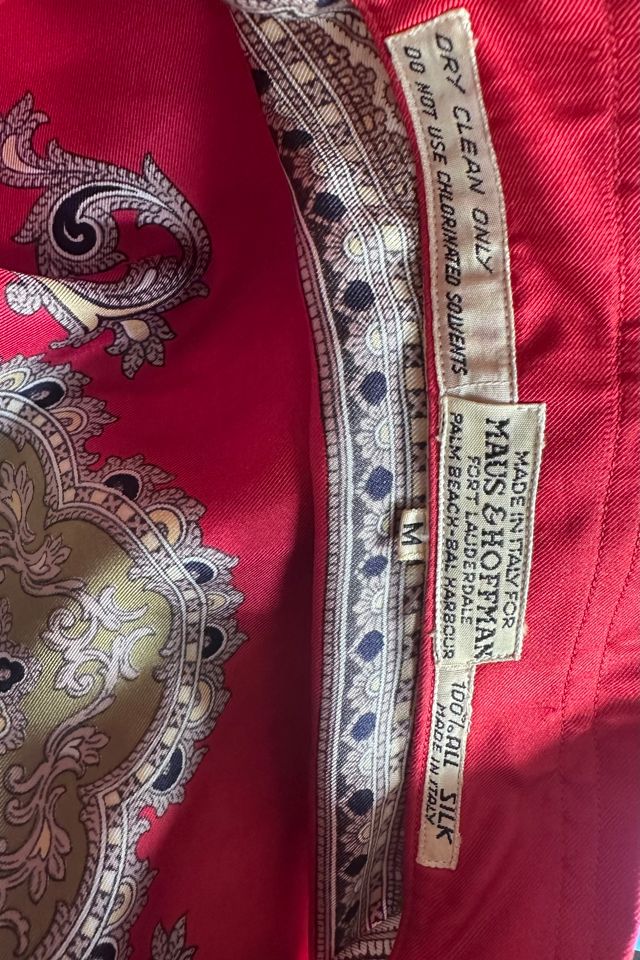 Vintage Italian Silk Paisley Bowling Style Shirt Selected by KA.TL.AK #2