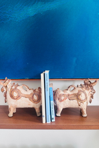 Vintage Set of Two Peruvian Torito de Pucara Bulls Selected by KA.TL.AK