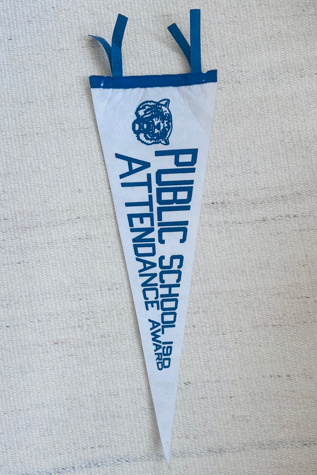 Vintage PS 190 Perfect Attendance Pennant Selected by KA.TL.AK