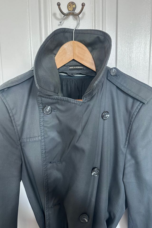 Vintage Dark Gray Trench with Red Zip Out Lining Selected by KA.TL.AK #3