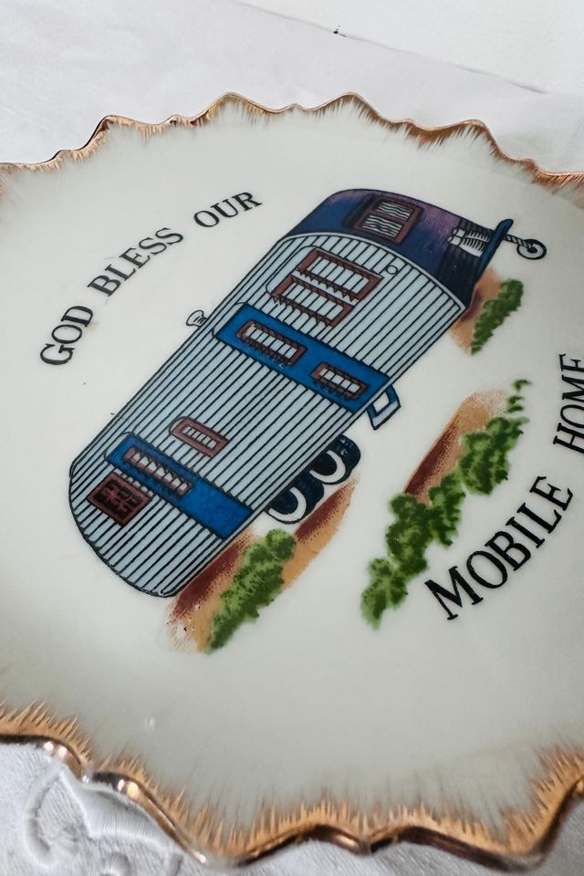 Vintage God Bless Our Mobile Home Decorative Plate Selected by KA.TL.AK #1