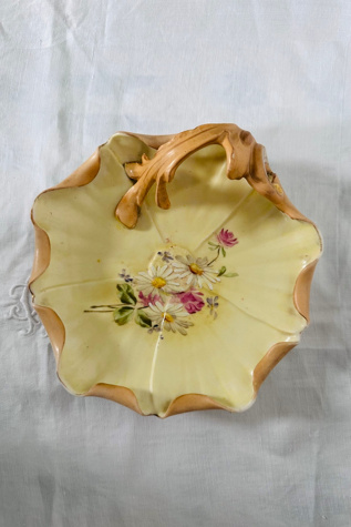 Vintage 1900’s Rudolstadt German Hand Painted Handled Catchall Selected by KA.TL.AK