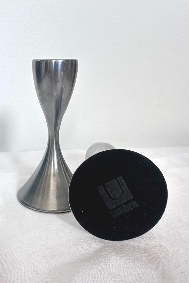 Vintage 90’s Umbra Stainless Modern Candle Holders Set of Two Selected by KA.TL.AK #3