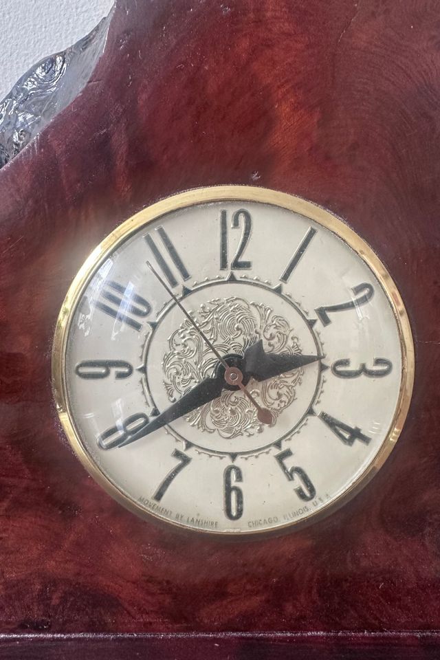 Vintage '60-70’s California Redwood Lanshire Live Edge Electric Clock Selected by KA.TL.AK #2