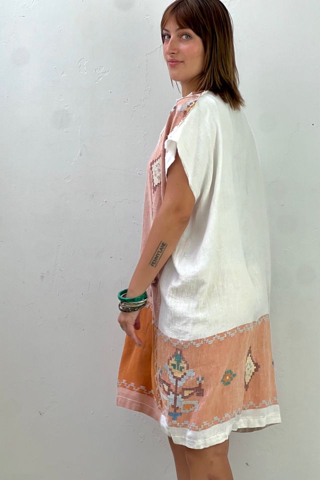 Anna Corinna Reworked Vintage Hand Woven Smock Dress #1