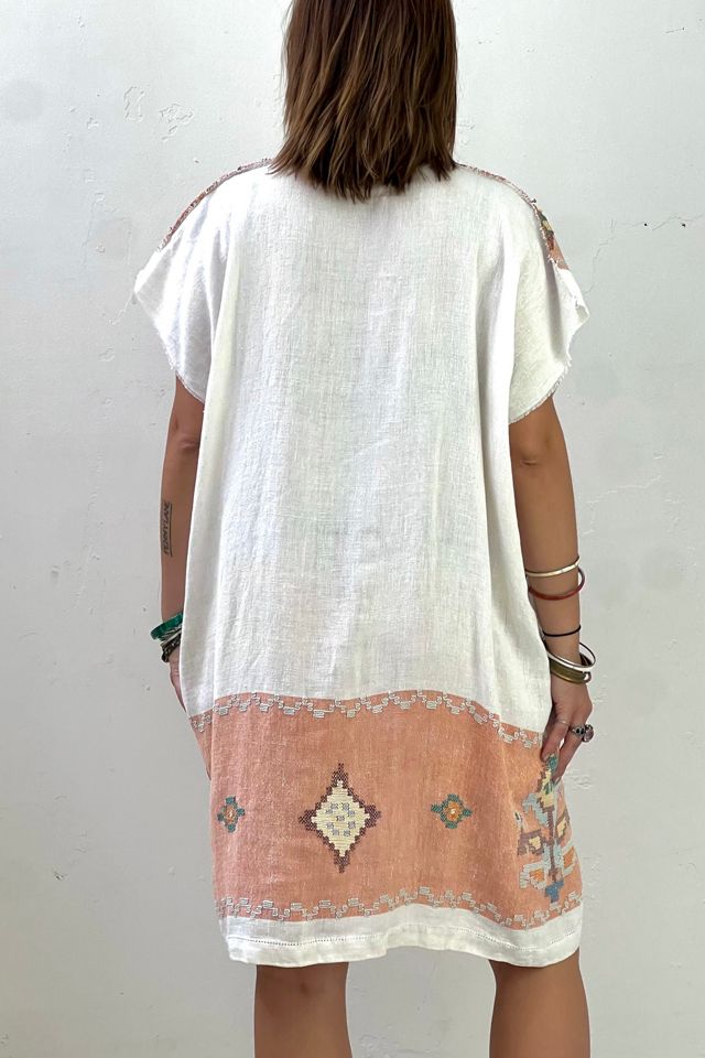 Anna Corinna Reworked Vintage Hand Woven Smock Dress #2