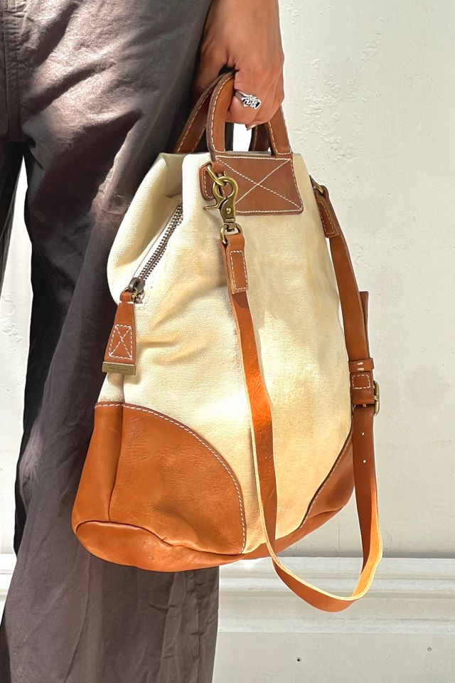 Anna Corinna Foly + Corinna Leather Canvas Tote Bag #1