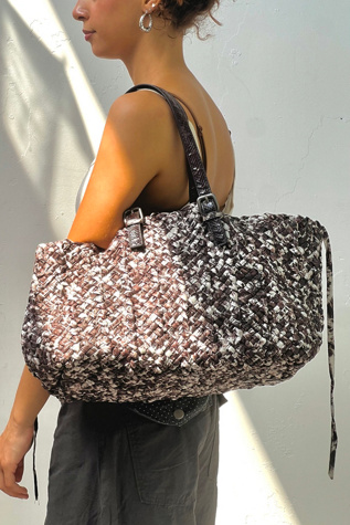 Женская сумка Anna Corinna Vintage Woven Leather Oversized Tote Selected, цвет: Коричневый — фото 2